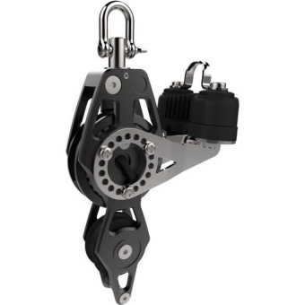 Lewmar 29901639 - Racing Fiddle Block with Swivel, Becket and Cam - 60 mm