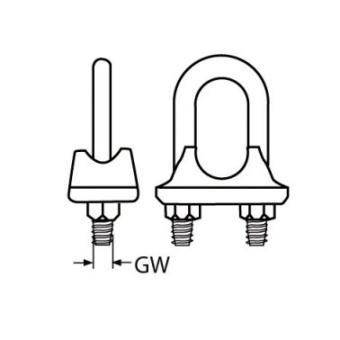 Euromarine A4 Cable Clamp Ø4mm