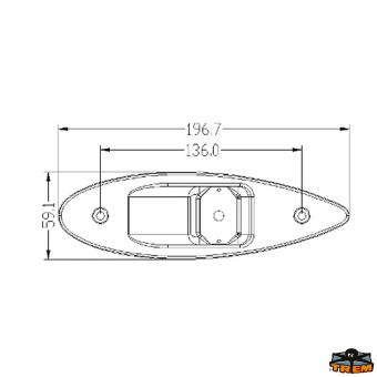 Trem L6232197 - Low Consumption LED Navigation Lights Manufactured In Mirror Polished S.S. For Built-In Bulkhead Mounting