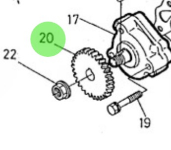 Nanni Diesel 970143117 - Oil Pump Drive Gear for HE and N Series Engines