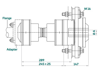 Aquadrive CVB30.20 – Moduline B20 Anti-Vibration CV Shaft System