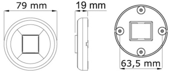 Osculati 11.036.21 - Mouse Stern LED Navigation Light Round Stainless Steel 12V 0.32W – 2NM