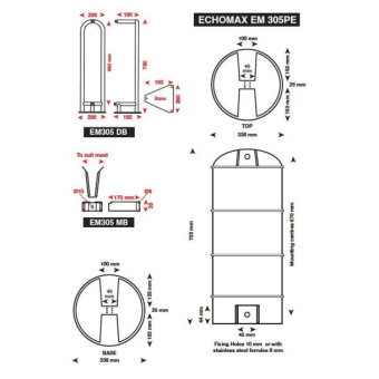 Echomax EM305 PE Reflector Echomax 305