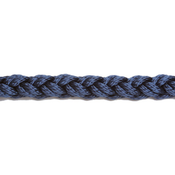 Trem Square Line 8-Strand Polyester Blue Mooring Rope 12-20 mm, 100 m