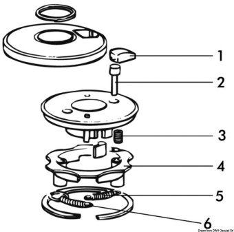 Osculati 68.955.05 - Button For Third Speed Coupling