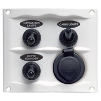 BEP Marine 900-3WPSW - 900-3WPSW - Control panel DC Waterproof 3xOn/Off, white