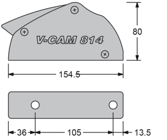 Antal 509.132 - Clutch V-Cam 814, Triple, Line Ø10-12mm, Width 94mm, Weight 1,45kg