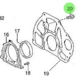 Nanni Diesel 970312091 - Flange Bolt for Timing Gear and Rear Plate