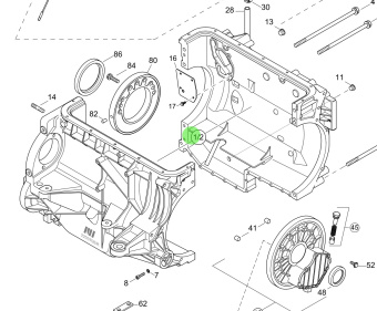 Steyr Z002424-0 - Painted Engine Housing Assembly With Oil Dipstick Pipe