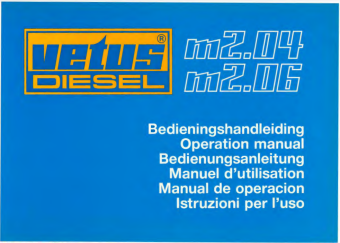 Vetus STM0037 - Operation Manual M2.04 / M2.06