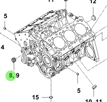 Bukh 15717-21157B - Tapered Plug for S270J Cylinder Blocks