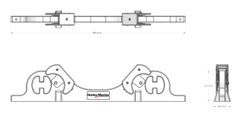 Hurley Chocks (Pair) White For Direct Mounting On Swim Platforms