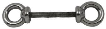 Stainless Steel Double Eye Bolt (Screw Eye), A=100mm, B=10mm, C=22mm, D=145mm