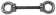 Stainless Steel Double Eye Bolt (Screw Eye), A=100mm, B=10mm, C=22mm, D=145mm