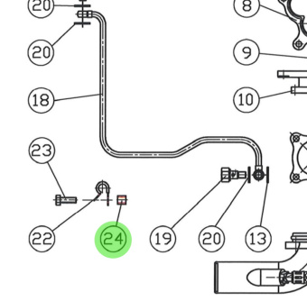 Bukh 000E8138 - Spacer Pipe for Bracket on DV32 Engines