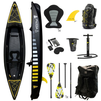 Vetus YVKAYAK1P - Inflatable Kayak "Brazos 1", Black, 1 Pers. 350X85Cm, Complete Set