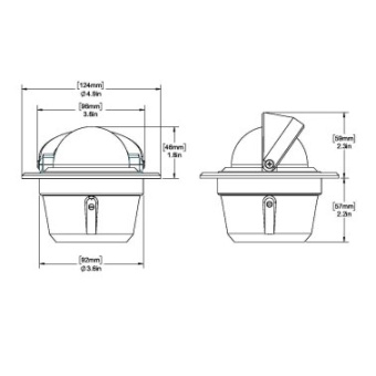 Ritchie Compass Explorer F50 Flush Mount - Black