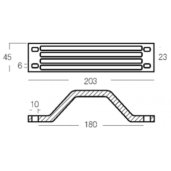 Tecnoseal Aluminium Bar For 115/350 HP Yamaha Engine