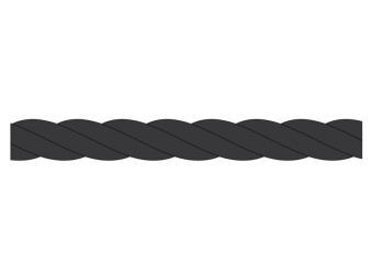 Talamex Tiptolest 3-Strand Black 8mm 200m