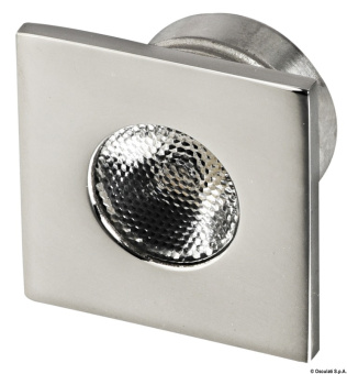 Osculati 12/24V IP67 Recess LED Square Courtesy Frontal Light 35x35 mm 316 Stainless Steel
