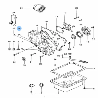 Vetus STM3974 - Piston and Pin Std. M3.09 Pin 21mm