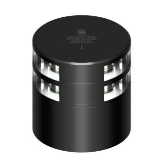 Lopolight 201-011KLST-B - Navigation Light 3NM 225° White, Masthead, Double, Black Anodized