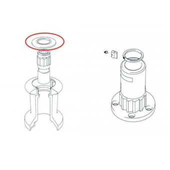 Lewmar 45001000 - Winch Spare for Size 6 to 7 - Spindle Grey 6/7