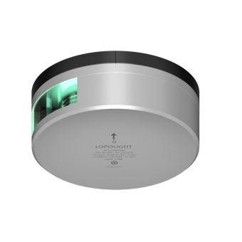 Lopolight 301-008-FB REVERSE - Navigation Light 2NM 112.5° Green, Starboard, Upside/Down w/FB Base