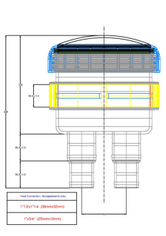 Allpa Plastic Cooling Water Strainer Ø19-25mm, With Mounting Frame & Transparent Cover 150L/Min