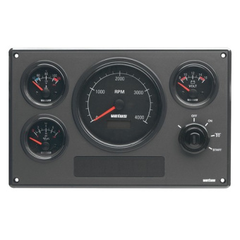 Vetus MP34BS125 - Instrument Panel MP34, Black, 12 Volts