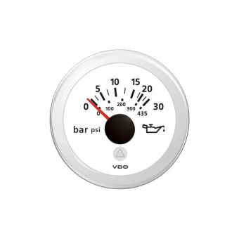 Veratron ViewLine Engine Oil Pressure 30Bar White 52mm