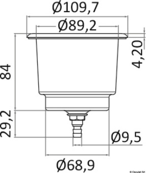 Osculati 48.430.01 - Stainless Steel Glass Holder with Drain Hole