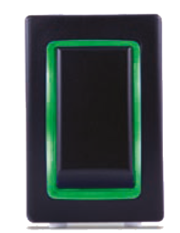 Sierra RK40650G - Waterproof (IP68) Halo Permanently Lit Switch; LED Green, DPST, On-Off