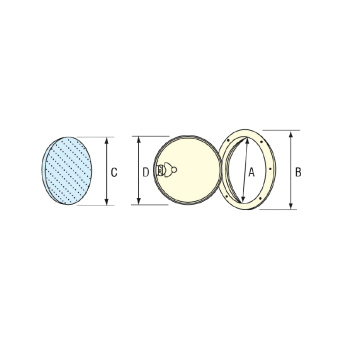 Nuova Rade 43565 - Inspection Hatch, White, Int. Ø235mm