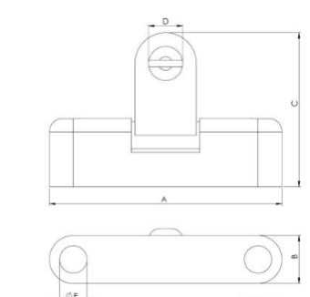 Hollex Hinge 68x25mm