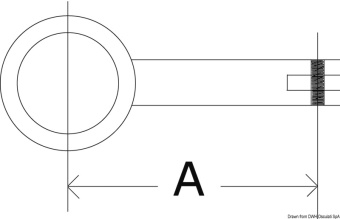 Osculati 46.761.05 - Fork Joint Centre Distance 73 mm