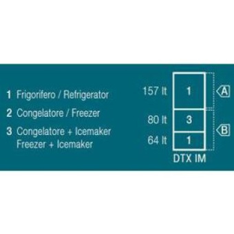 Vitrifrigo 0402-0073 DW 360 DTX IM OCX2 Refrigerator - Refrigerator / Freezer + IM / Refrigerator - Internal Unit - 230 V