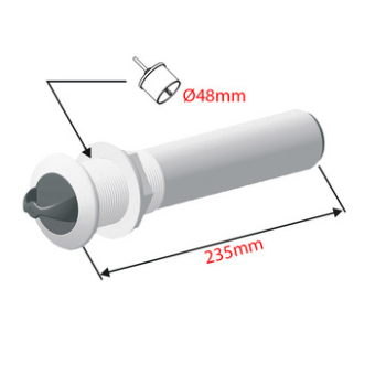 Allpa Flushmount Safety Rope Ladder, L=235mm, Ø48mm