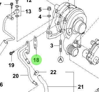 Bukh 28248-2F000 - Turbocharger Gasket for R210J Engines