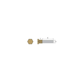 Super Marine Zinc Pencil Anode For GM Motors Ø16 x 54 - 1/2'' BSPT (Complete)