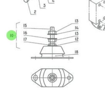 Nanni Diesel 970301081 - Medium Rubber Engine Mount for 4.330TDI and N4.115 Engines