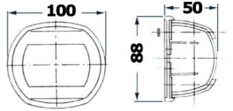 Osculati 11.410.14 - Classic 12 White/White Stern Navigation Light