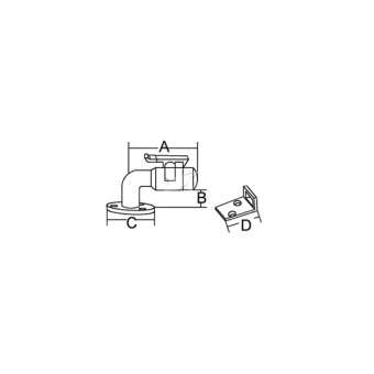 Marine Town AISI 316 Door Catch 90°