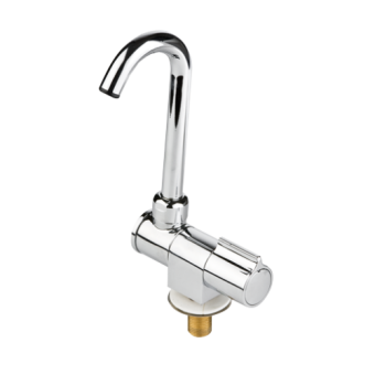 Allpa Chrome-Plated Water Tap, Collapsible, Ø14mm Swivel, Connection 3/8", 60x140x180mm