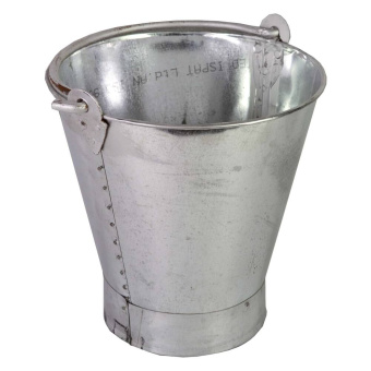 Bucket Galvanized Steel Zinc Coloured 10 L