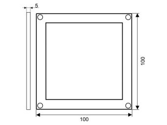 Talamex LED Surface Downlight Silver Square 100x100mm