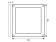 Talamex LED Surface Downlight Silver Square 100x100mm