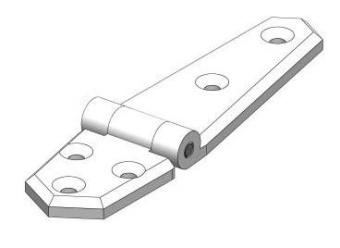 TruDesign Hinge Long 134 x 35 x 13 mm, White