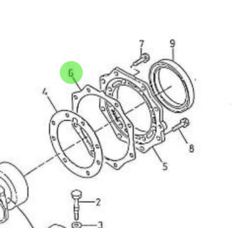 Nanni Diesel 970491508 - Bearing Case Cover Gasket for HE Series Engines