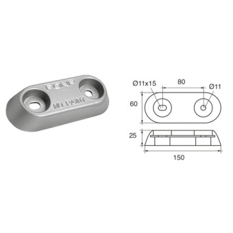 Bukh PRO L8120208 - STANDARD HULL LATES - AnodeS